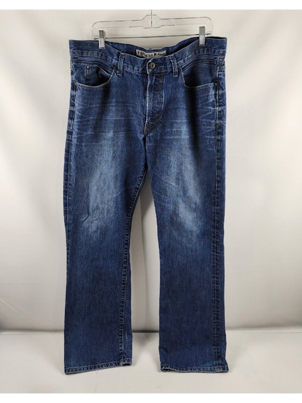 Express Jeans Mens 36x33 Blue Kingston Classic Fit Bootcut Denim